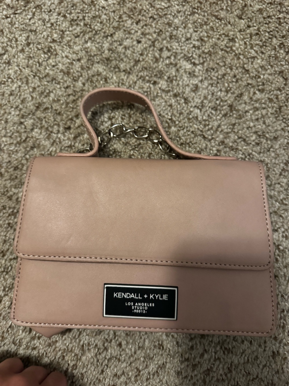Kendall & Kylie Dusty Pink Top-Handle Chain Crossbody Bag